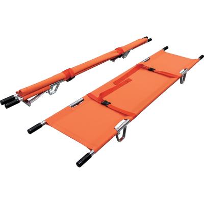 China Hospital Waterproof Equipment Emergency Rescue Folding Stretcher 2 Folding Stretcher 2 PVC Mattress Rescue Rescue Aluminum Stretcher CR-F16 for sale