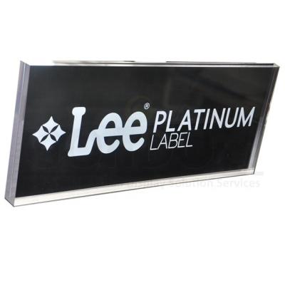 China Good Quality Wholesale Customized OEM Top Grade Desktop Logo Stand Clear Acrylic Display Blocks Photo Holder for sale