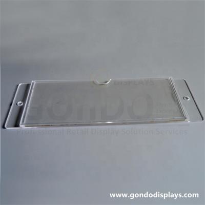 China Good Quality Supermarket  Store Clear Pluggable and Replaceable Ticket Acrylic Price Tag Holder for sale