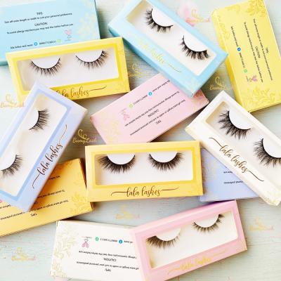 China 25mm Natural Soft False Mink Lashes Private Label False Mink Eyelash Packaging Box 3D Custom Mink Lashes Wholesale Seller for sale