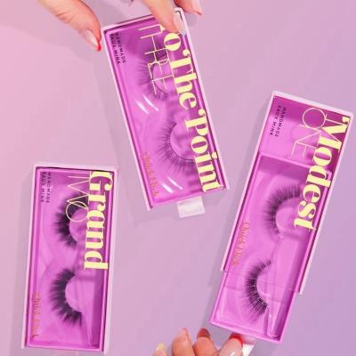 China Natural Soft Faux Mink Eyelashes Private Label 3D Eyelash Strip lashes fluffy eyelash cruelty seller wholesale free supply vegan for sale