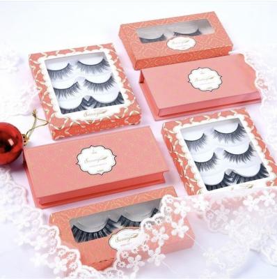 China Wholesale Factory Price Natural Soft Eyelash Customized Boxes Full Strip Lashes Plant Fiber 15mm 3D 20mm Faux Mink Eyelashes Vender for sale