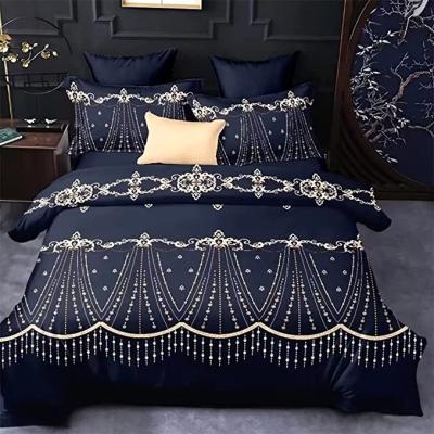 China Nondisposable Bedding Set With Comforter Sheet Queen King Size Bedsheets Luxury Space Fashion Quantity Cover Geometric Wedding Techniques for sale