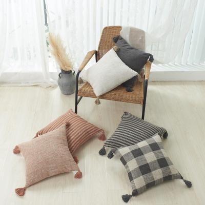 China Insecticide Treated Modern Woven Soft Home Decorative Sofa Cushion Cover Pillow Case for sale