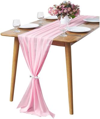 China Modern Customizable Size 12x108 Inch Luxury Stain Resistant Banquet Tablecloth For Home Dining for sale