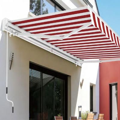 China Retractable Outdoor Waterproof Patio House Metal Roof Awning With Awning Crank for sale