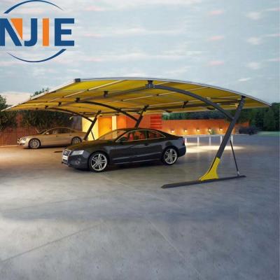 China High Quality Wind Parking Double Car Parking Lot Heavy Duty Modern Aluminum Design For 2cars With 1050g/sqm PVDF Roof for sale