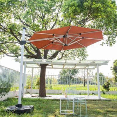 China Folding Umbrellla 2020 Economical Double Canopy Umbrella 3.5m Large Cantilever Garden Furniture Umbrellas Outdoor Patio Sunshade For Beach for sale