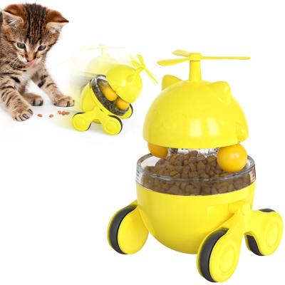 China Lucky Cat Shape Leaking Cat Toy Viable Pet Cat To Increase Teaser Toys Interactive Rocker Car for sale