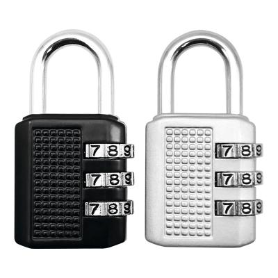 China 3 Digit Promotion Gift Travel Luggage Zinc Alloy Zinc Alloy Adjustable Padlock With Code Zipper Combination Lock for sale