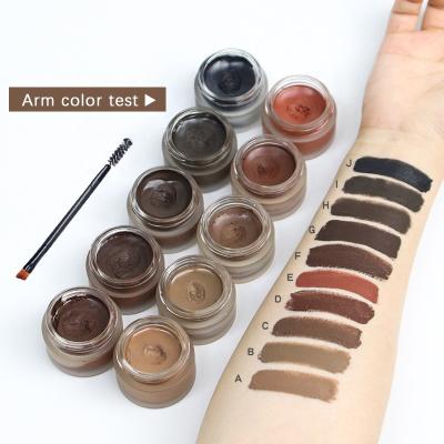 China Private Label Eyebrow Gel 10 Color Eyebrow Makeup Waterproof Hot Selling Waterproof Eyeshadow Pomade for sale