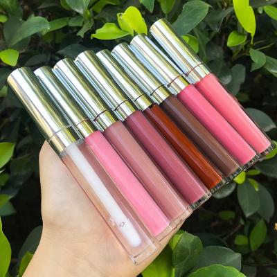 China New Private Label 3.5ml Waterproof Nude Lip Gloss Mini Vegan Lipstick Pigment Clear Supplies for sale