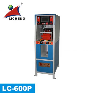 China PLC Touch Screen LC-600P Pneumatic Sole Shoe Press Sole Fixing Machine With Second Press for sale