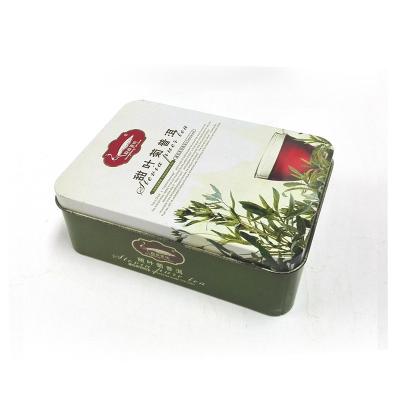 China Recyclable custom printed tin cans sale box/rectangular tea canister, personalized tea bag box for sale