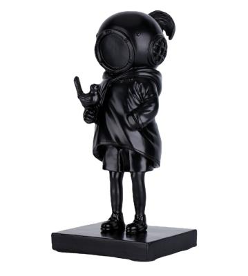 China Deep Diver Figure For Home Decor Art Resin Crafts Banksy Statue Banksy Girl Peace Figurine Graffiti Street Cartoon Toy Drop Shipping Banksy Diver for sale