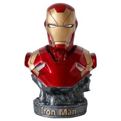 China Wholesale Anime Figure Cartoon Toy Custom Resin Superhero Ironman MK46 Statue Indoor Decorative Sculpture for sale