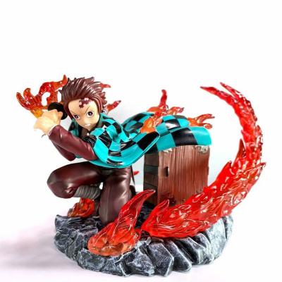 China Cartoon Toy Customized Wholesale Pvc Japan Anime Fire Kamado Tanjirou Demon Slayer Sword Action Number Toys for sale