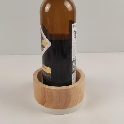 China Sustainable Marble Spliced ​​Wooden Round Wine Barrel for sale