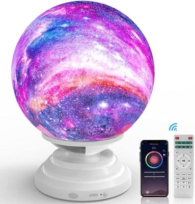 China APP Modern Hot Selling Blue Tooth Amazon Water Transfer Moon Light Colorful Large Capacity Cordless Multifunctional Bedside Lamp for sale