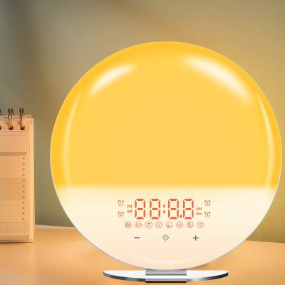 China Sunrise Radio Alarm Clock Wake Up Light with Dual Alarm Clocks for Bedrooms Night Light for Kids Gift for sale