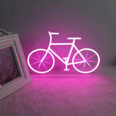 China DIVATLA Hotel New Arrival 5V USB 3d Art Neon Sign Bike Neon Lights with Lamp Base for Bedroom Office Home Decoration for sale