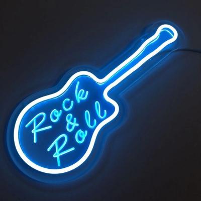 China Hotel DIVATLA Low Price Blue Guitar 5v Acrylic USB Neon Sign With Dimmer Switch Wall Lights Night Neon Lamp For Bedroom Home Decor for sale