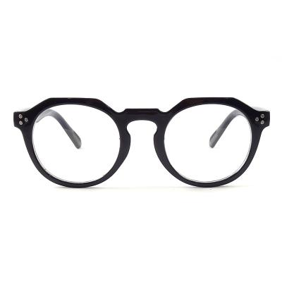 China For Reading Glass Custom Designers PC Rounded Clear Frame Eyewear Glass Optical River for sale