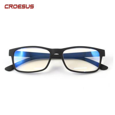 China Anti Blocking Vintage Blue Lightweight Mobile Phone Tr90 Slim Computer Frame Reading Glasses for sale