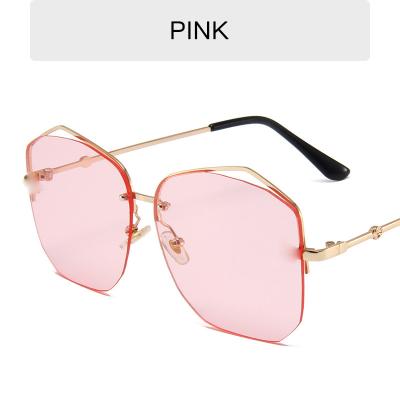 China New Fashion Sun Glasses Luxury Oversized Sunglasses For Women Retro Vintage Square Rivet Sun Glass Shades Ladies Hollow One Piece Punk Eyewear for sale