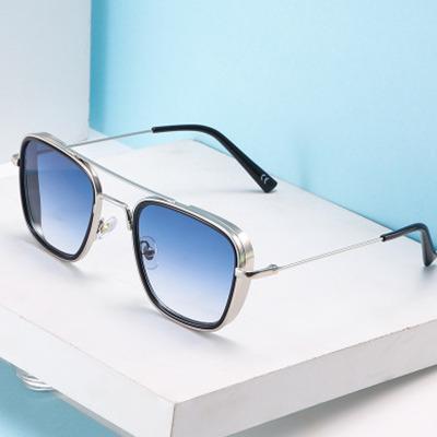 China Oversized sunglasses brand metal frame shades sunglasses woman fashion custom square men large for sale