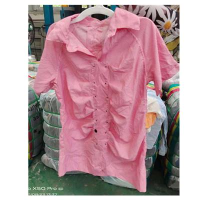 China International second-hand clothing used casual miscellaneous style Taiwan clothes second-hand crew neck short summer ladies tops for sale