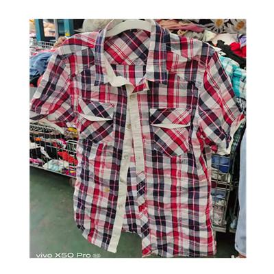 China International second-hand clothing cotton short bales Korean used clothing fabrics pack second-hand jacket ladies silk/polyester blouse for sale