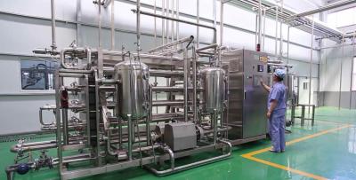 China 2 - 5 T / Hour Capacity UHT Milk Processing Line High Temperature Sterilization for sale