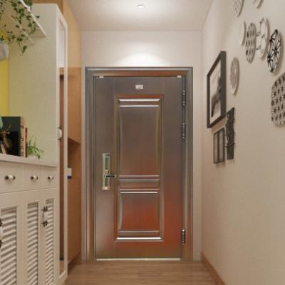 China Modern Exterior Apartment Front Door Office Entry Doors Steel Doors for sale