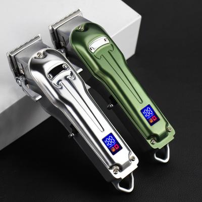 China Professional All Metal Clipper All Metal Cordless Salon Men Trimmer Clipper Cordless Hair Cutting Machine For Man for sale