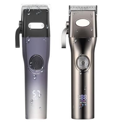 China Usable charing 2022 Professional Cordless Rechargeable Hair Cutting Machine Waterproof Hair Clipper for sale