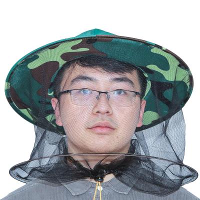 China Double Layer Design Double Layer Lnner Camouflage Shrink Hat For Beekeeping Camouflage Bee Hat for sale