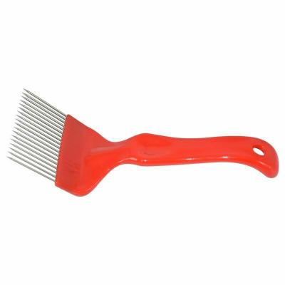 China Farms Beekeeping Tools Uncorking Forks Handle Stainless Steel Hive Tools Red Uncorking Fork for sale