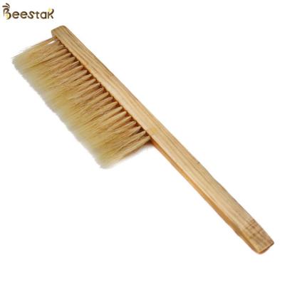 China Farms Factory Sales Wooden Bee Brush Double Row Handle Bee Beekeeping Brush Tools Hoard Cleaning for sale