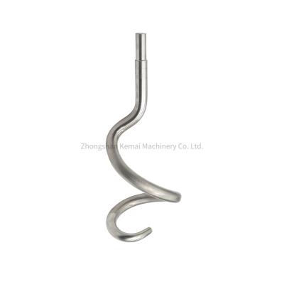 China Food & Beverage Factory Reliable quality Suitable for household pastry shops with mixer Uncoated 17-4 stainless steel central spiral hook for sale