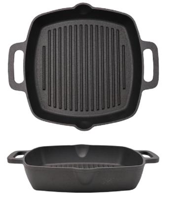 China General use for outdoor camping cookware sets cast iron home cast iron gas and induction cooker Japan barbecue grill pan Korean outdoor square barbecue grill pan for sale