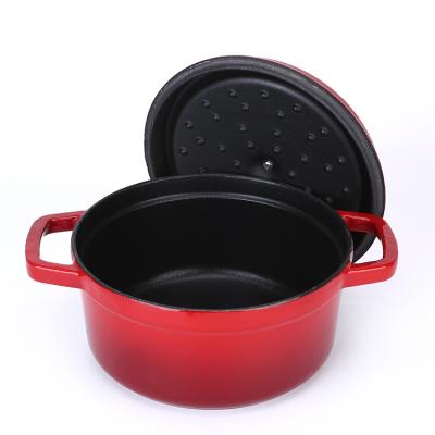 China China Manufacture Quality Fashion Sustainable Cast Iron Enamel Coated Cooking Pot for sale