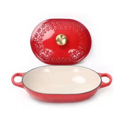 China China Manufacture Sustainable High Quality Cast Iron Casserole Enamel Seafood Pot for sale