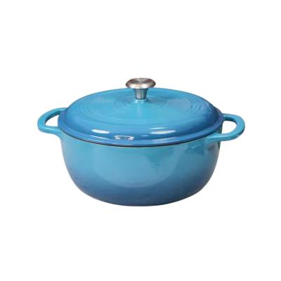 China Factory Directly Supply Sustainable Professional Colored Cast Enamel Deep Casserole for sale