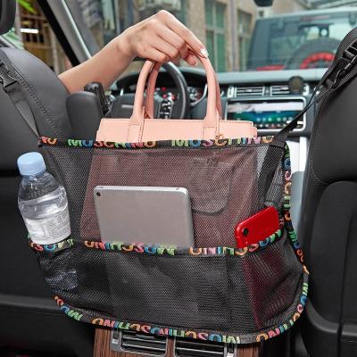 China OEM HQ Car Net Pocket Handbag Holder Comfortable Car Organizer Back Seat for sale