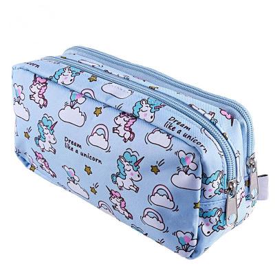 China High quality unicorn pencil case, felt students stationery pocket zipper bag for pens, for sale