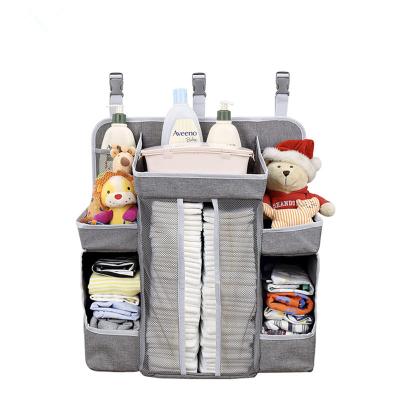 China Single Bundle Baby Nursery Organizer and Caddy Organizer, Hanging Changing Table Diaper Diaper Stacker for Crib Storage for sale