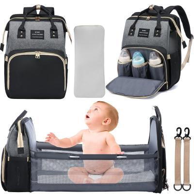 China Water Resistant Factory Direct Selling Travel Crib Baby Hutch Backpack Portable Foldable Diaper Bag for sale