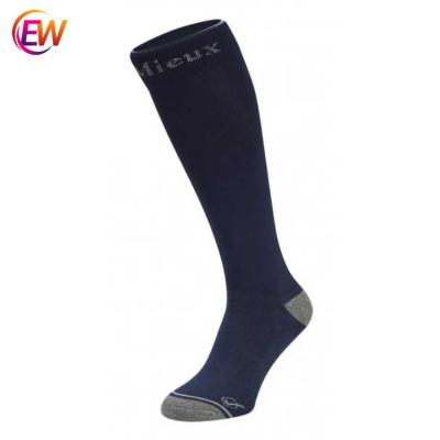 China EW Antibacterial Knee High Argyle Socks Horse Riding Socks Working Socks for sale