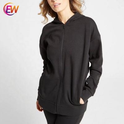 China High Quality Custom Yoga Plain White Black Black Cropped Hoodies For Women for sale